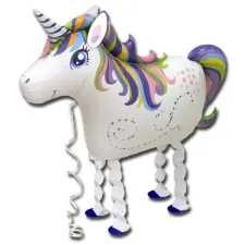 Qualatex Sétáló Egyszarvú Lufi, 50 cm party kellék