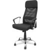 Quasar & Co. Irodai szék, Quasar &amp; Co.®, Alpha modell, ergonomikus, állítható magasságú, 5 forgatható kerék, magas háttámla, deréktámasz, állítható háttámla, króm talp, háló/szövet, fekete
