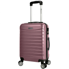 Quasar & Co. Quasar & Co.® közepes bőrönd, Model Compatible Air, 4 kerék 360 fokban, teleszkópos fogantyú, ABS, 66 x 44 x 26 cm, rózsaszín por
