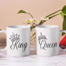  Queen és King koronás páros bögre bögrék, csészék