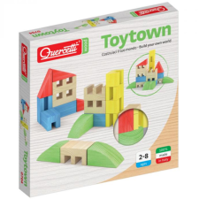 Quercetti : ToyTown Premium 22db-os fa építőjáték barkácsolás, építés