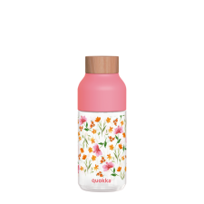 QUOKKA Ice Pink Flower BPA mentes műanyag kulacs 570ml - Quokka jóga felszerelés