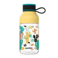 QUOKKA Kids Ice Cactus BPA mentes műanyag kulacs pánttal 430ml - Quokka kulacs, kulacstartó