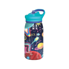 Quokka Kids Pop, Rozsdamentes acél palack / termosz szívószállal Space, 445ml, 40250 termosz