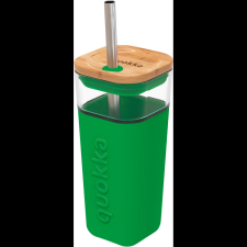 QUOKKA Liquid Cube Utazóbögre szívószállal, green (8412497400614) kulacs, kulacstartó