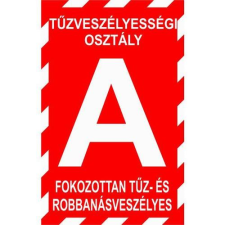  "A" tűzv.osztály - műanyag, 160*240mm információs tábla, állvány