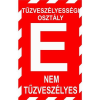  "E" tűzv.osztály - műanyag, 160*240mm