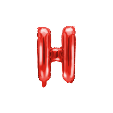 "H" betű fólia lufi 35cm piros party kellék
