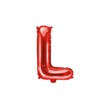 "L" betű fólia lufi 35cm piros party kellék
