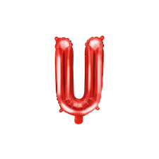 "U" betű fólia lufi 35cm piros party kellék