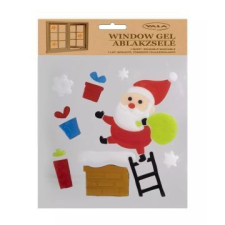 Qx Ablakzselé Mikulás és kémény mintákkal - 20 x 25 cm party kellék