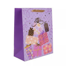 Qx Ajándékcsomag mintás ajándéktasak, lila - 18 x 23 cm ajándéktasak