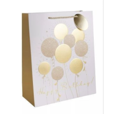 Qx Ajándéktasak Happy Birthday felirattal, 26 x 32 cm - Arany party kellék