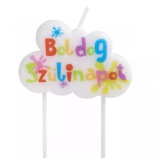 Qx Boldog szülinapot felhőgyertya - 10 cm party kellék