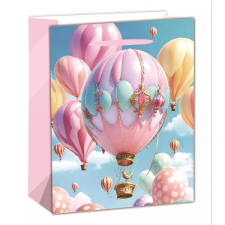 Qx Hőlégballon mintás ajándéktasak - 26 x 32 cm ajándéktasak
