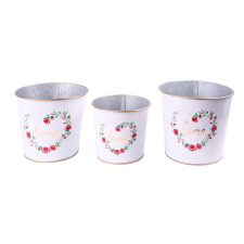 QX-IMPEX KFT IRIS bádog kaspó 3db rózsa home 115-15cm (81003) kerti tárolás