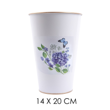 QX-IMPEX KFT IRIS bádog váza hortenzia 14x20cm (80982) kerti tárolás