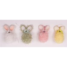 QX-IMPEX KFT IRIS dekor akasztós tojás+nyuszifül 4 szín (68842) party kellék