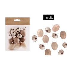 QX-IMPEX KFT IRIS dekor műanyagtojás x16 natúr 3x4/4x6cm (72018) party kellék