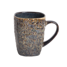 QX-IMPEX KFT Iris kerámia bögre virágos kék/barna 400ml bögrék, csészék