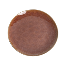QX-IMPEX KFT IRIS kerámia tányér barna 21,4x2,7cm (171178) tányér és evőeszköz