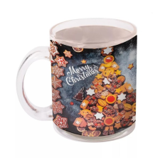 QX-IMPEX KFT IRIS üveg bögre mézeskalács minta 9,7cm (102011) bögrék, csészék