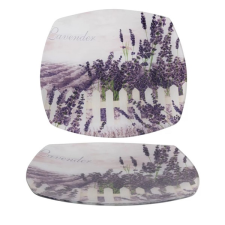 QX-IMPEX KFT IRIS üveg kínáló levendula minta 30x20cm (102021) tányér és evőeszköz