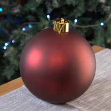 QX-IMPEX KFT Karácsonyfadísz matt bordó színben, 25cm karácsonyfadísz