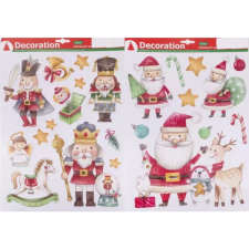 Qx Karácsonyi ablakmatrica - 41 x 29 cm, többféle party kellék