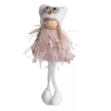 Qx Lányka dekoráció bagoly mintájú sapkában akasztóval, 20 cm - többféle party kellék