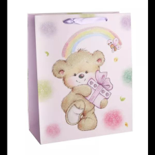 Qx Maci ajándékkal glitteres ajándékzacskó - 18 x 23 cm ajándéktasak