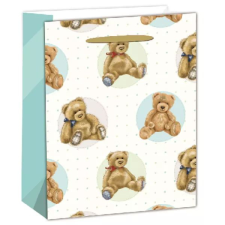 Qx Nosztalgia maci mintás ajádéktasak - 18 x 23 cm ajándéktasak