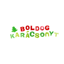 QX Toys Boldog karácsonyt feliratú ablakdísz (312655) karácsonyi ablakdekoráció