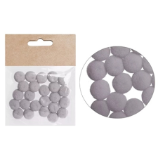 Qx Zsenília pompon 1,5cm 24db/csomag szürke dekorációs kellék