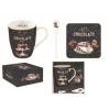 R2S .1045HOCH Porcelánbögre kanállal,parafa poháralátéttel, dobozban, Hot Chocolate