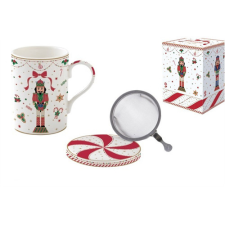  R2S.105NTWI Porcelán szűrősbögre tetővel, 350ml, dobozban, Nutcracker Twist bögrék, csészék