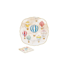  R2S.1176AIRB Porcelán desszerttányér 20cm dobozban,Air Balloons tányér és evőeszköz