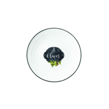 R2S .1622KIBO Porcelán desszerttányér 16cm, Olives, Kitchen Basics tányér és evőeszköz