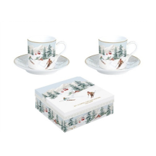  R2S.169CHAL Porcelán eszpresszócsésze+alj 2 személyes,100ml, dobozban, Chalet bögrék, csészék