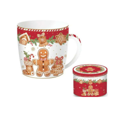 R2S.217FANG Porcelánbögre 350ml, fémdobozban, Fancy Gingerbread bögrék, csészék