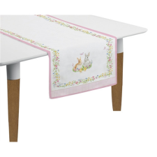 R2S.2631EAST Asztali futó 45x140cm 2db-os,100% pamut, Happy Easter party kellék