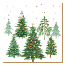 R2S.414FTRE Papírszalvéta 33x33cm, 20db-os, Festive Trees papírárú, csomagoló és tárolóeszköz