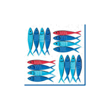 R2S .414SARD Papírszalvéta 33x33cm,Sardine's Party,20 db-os papírárú, csomagoló és tárolóeszköz