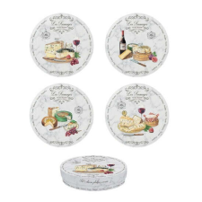 R2S.464LESF Porcelán desszerttányérszett 4db-os, 20cm,dobozban, Les Fromages tányér és evőeszköz