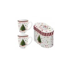 R2S D.G.36619 Porcelánbögre 380ml, 2 db-os szett dobozban, Christmas Tree 2 bögrék, csészék
