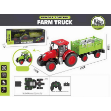  R/C traktor utánfutóval, fény távirányítós modell