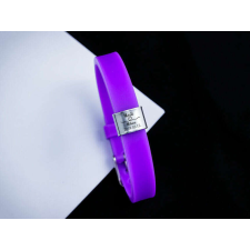 R.M.ékszer MoMents Mindig veled egyedi medálos MoMents lila színű szilikon karkötő karkötő