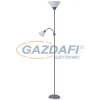 RÁBALUX 4028 Action állólámpa E27 100W+E14 25W ezüst-áttetsző 230V A++ -> E