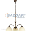 RÁBALUX 8173 Regina 3 ágú csillár E14 3x40W bronz-krém búra 230V A++ -> E
