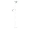 RÁBALUX Action, álló lámpa, olvasokarral, H180cm (fehér/ fehér) E27 1x100W + E14 1x25W - Rábalux